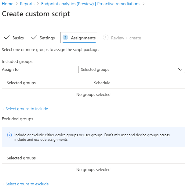 Getting to know Endpoint Analytics with Joy - Making the assignment