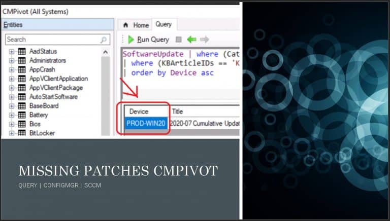Find Devices Missing Patches using ConfigMgr CMPivot Query