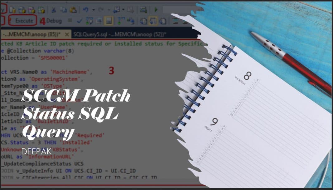 SCCM Patch Status SQL Query Based On Particular Collection | ConfigMgr ...