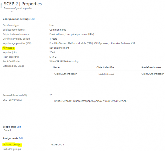 Intune SCEP With Joy - Learn How To Use Unique Certificate Templates To ...