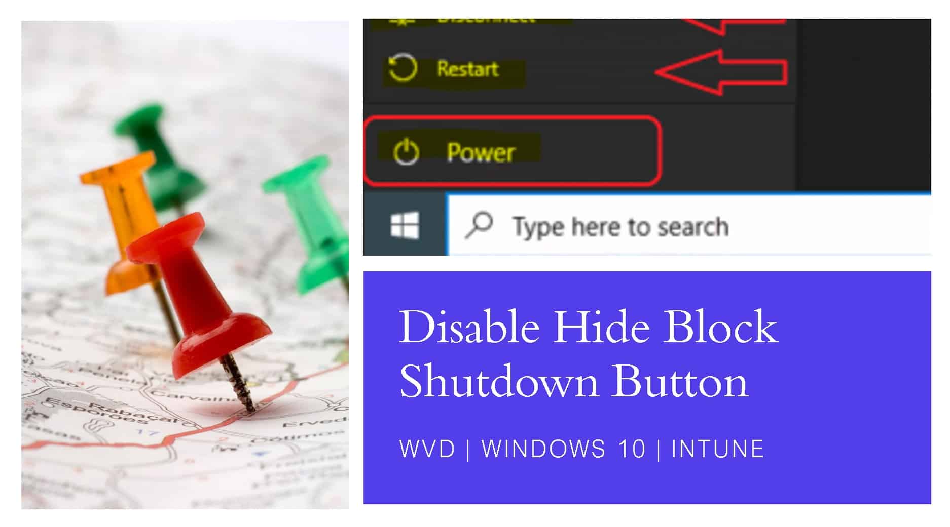 WVD Disable Shutdown Button for Windows 10 using Intune