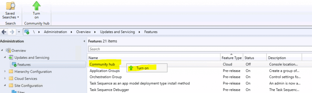 Fix Missing SCCM Community Hub | Enable | ConfigMgr