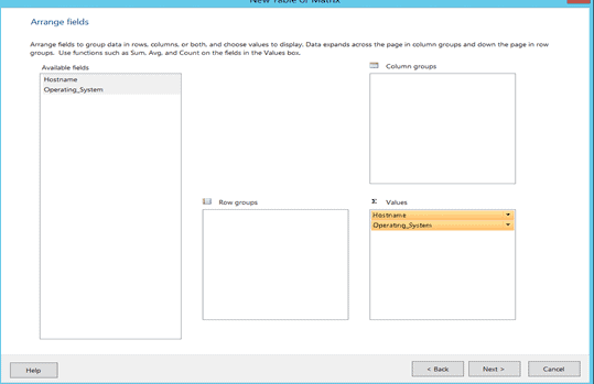 Arrange Fields - Choose Data Source - SCCM Create Custom Report Using Report Builder | ConfigMgr | Part 1