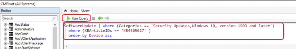 Find Missing Patches using ConfigMgr CMPivot Query | SCCM