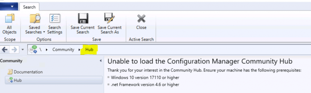 Fix Missing SCCM Community Hub | Enable | ConfigMgr