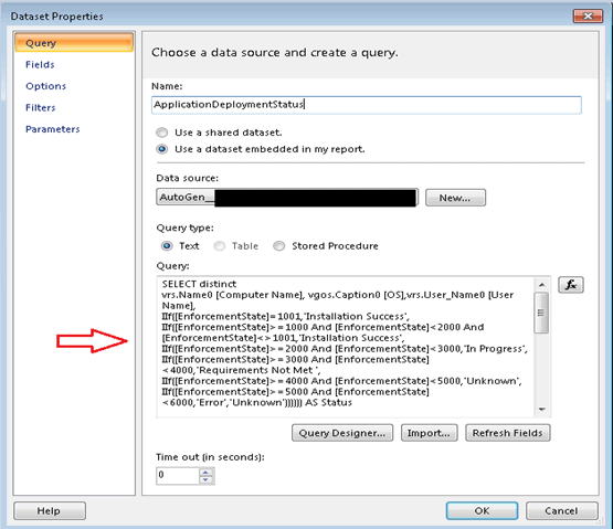 ConfigMgr Application Deployment Status using Custom Report, SQL query, and report builder