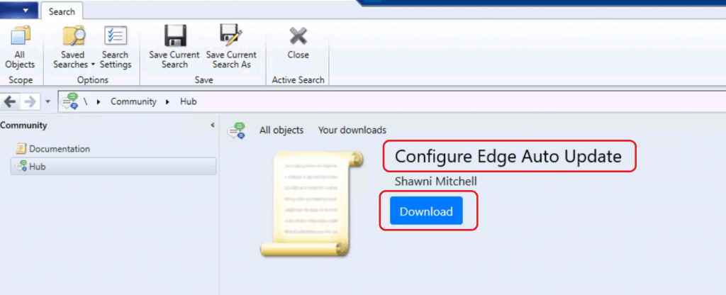 ConfigMgr Community Hub Download Script | Edge Auto Update