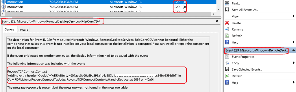 Understanding TCP Reverse Connect Flow for AVD using Event Logs - Fig.2