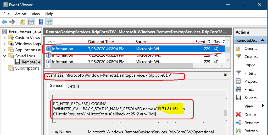 Understanding TCP Reverse Connect Flow for AVD using Event Logs - Fig.4