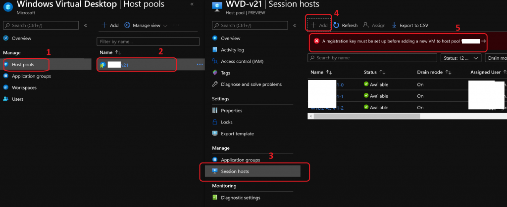 AVD Deployment Operation Failed | Add New VMs to Existing Host Pool - Fig.1