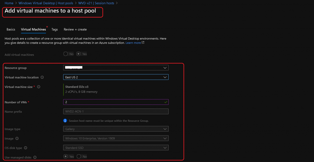 AVD Deployment Operation Failed | Add New VMs to Existing Host Pool - Fig.7