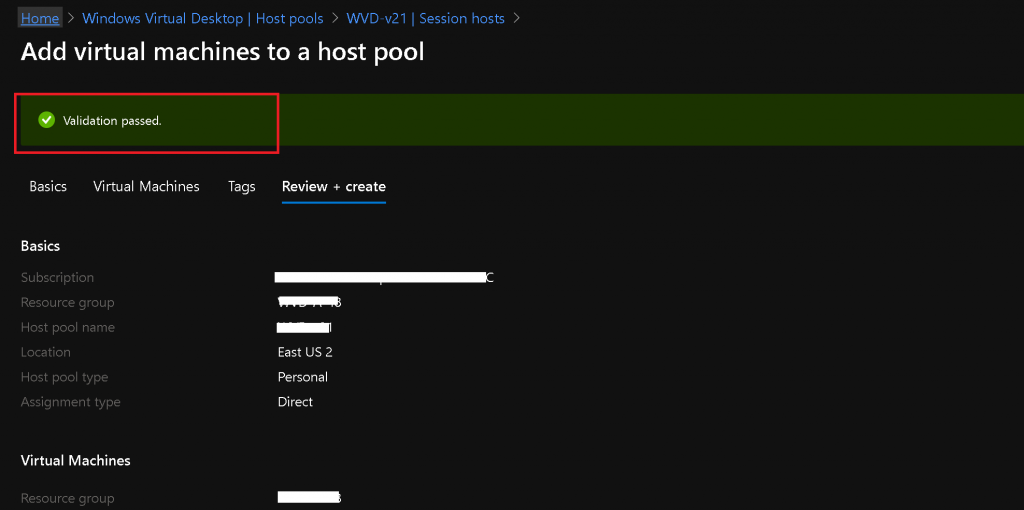 AVD Deployment Operation Failed | Add New VMs to Existing Host Pool - Fig.10