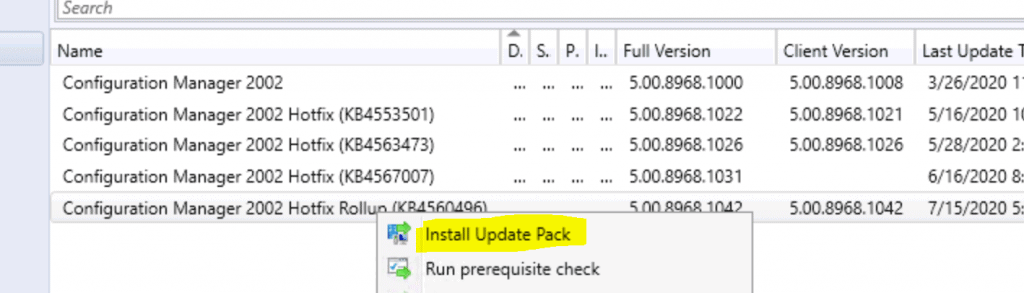 SCCM 2002 Hotfix Rollup KB4560496 | ConfigMgr 2002 Rollup Update