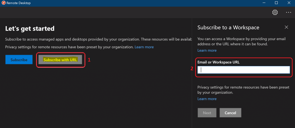  Azure Virtual Desktop RD Client Subscription Options for AVD 