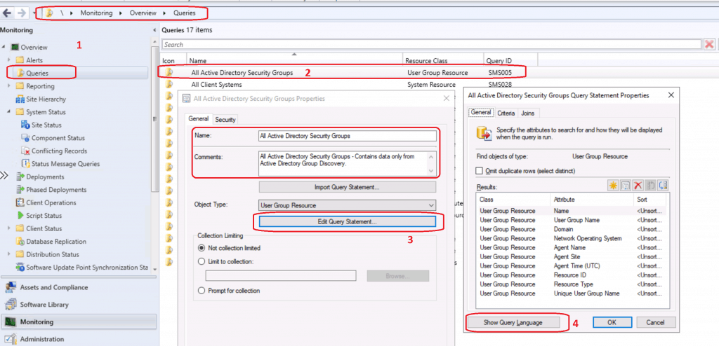 SCCM Query All Active Directory Security Groups Dynamic Collection