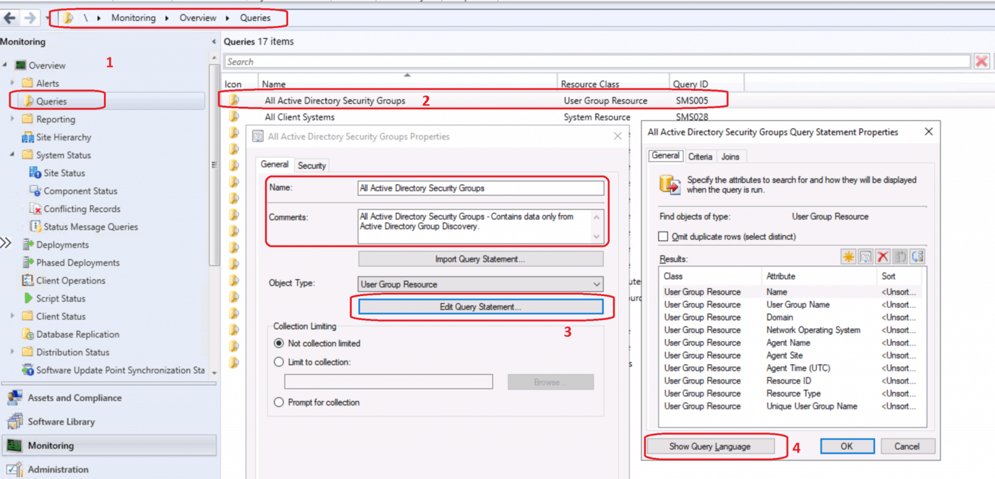 SCCM Query All Active Directory Security Groups Dynamic Collection HTMD