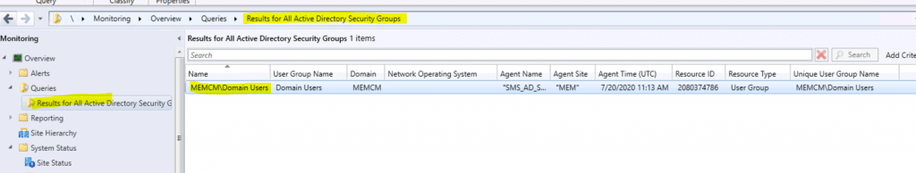 SCCM Query All Active Directory Security Groups Dynamic Collection 1