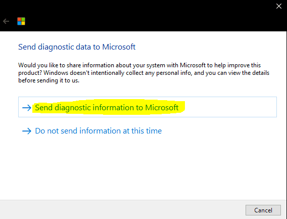 Windows 10 MDM Log - Intune One Data Collector - Send diagnistic infromation to Microsoft