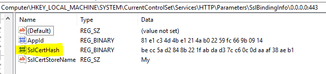 Intune SCEP HTTP Error 503 - IIS SSL Binding Cert thumbprint must match with the NDES Policy Module Cert thumbprint