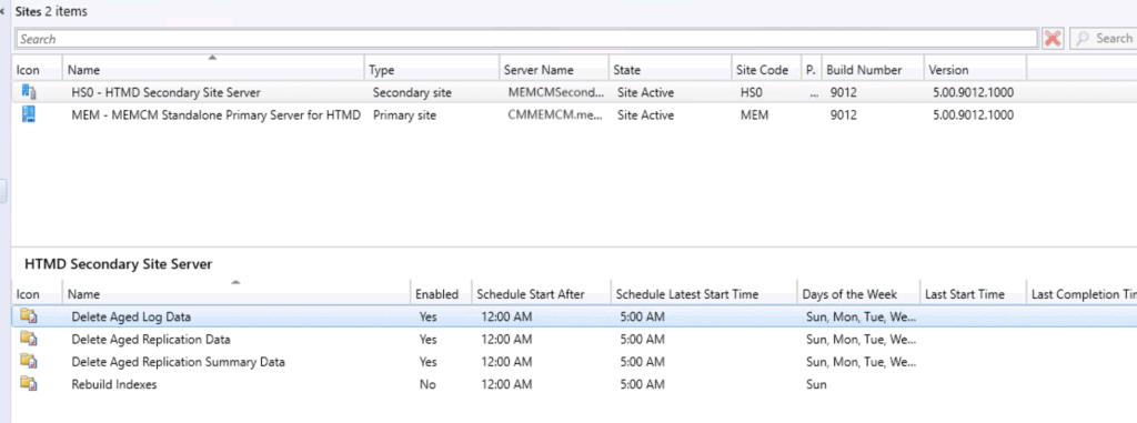 SCCM Secondary Site Maintenance Tasks - ConfigMgr