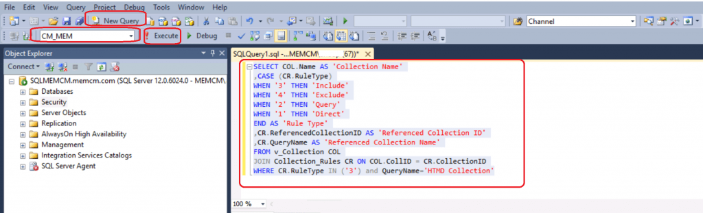 SCCM Report Include Membership collection Rule | ConfigMgr Query