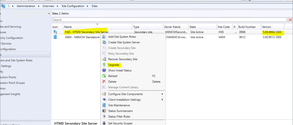 SCCM Secondary Site Server Upgrade to Latest Version | ConfigMgr 1 SCCM Secondary Site Server Upgrade to Latest Version | ConfigMgr - Fig.1