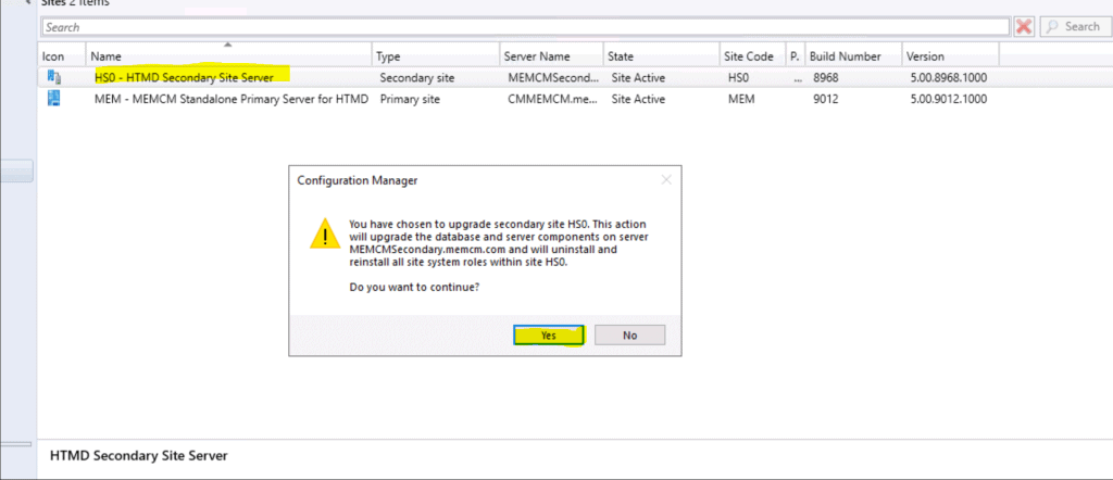 SCCM Secondary Site Server Upgrade to 2006 Version | ConfigMgr