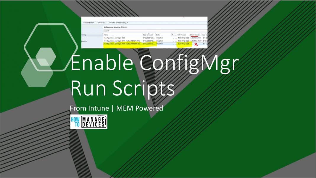 Enable SCCM Run Scripts Feature From Intune Portal | ConfigMgr HTMD Blog