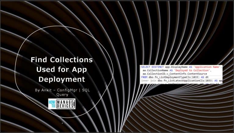 Find Collections Used for App Deployment