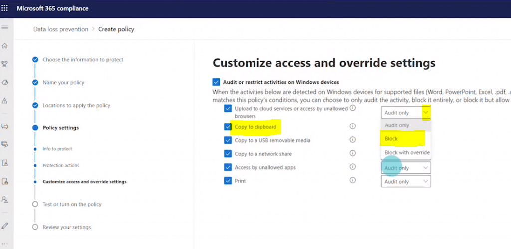 EndPoint DLP Endpoint Data Loss Prevention Windows 10 Devices 3