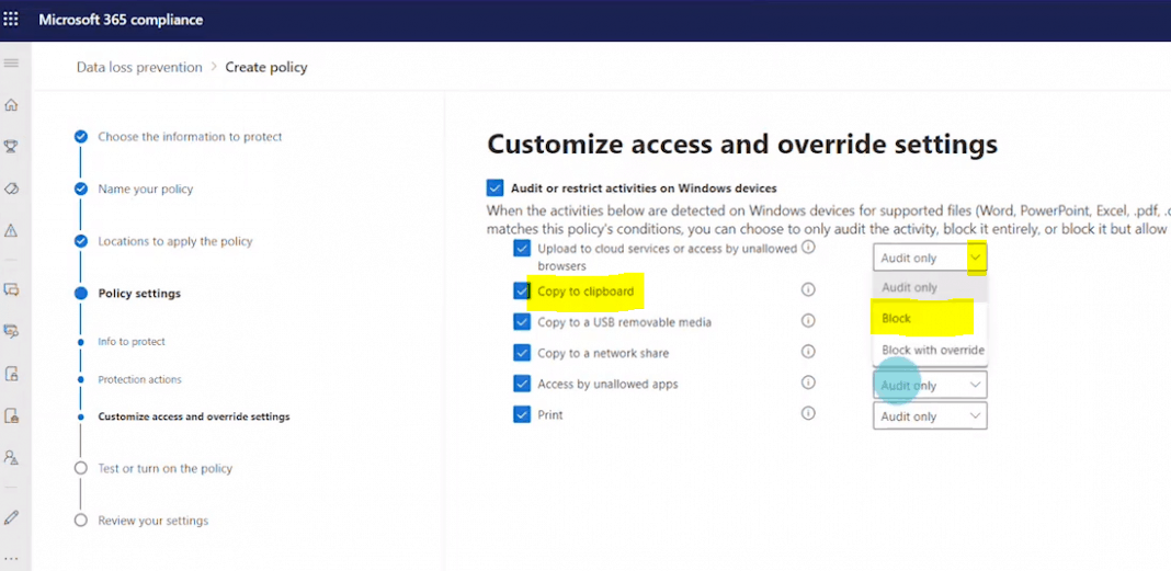 EndPoint DLP Endpoint Data Loss Prevention Windows 10 Devices HTMD Blog