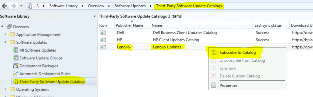 Lenovo Updates Catalog V3 for SCCM | Third-Party Updates