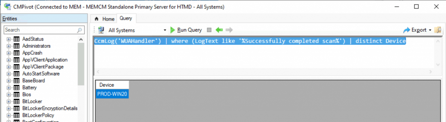 Analyze SCCM Client Logs Using CMPivot | ConfigMgr HTMD Blog