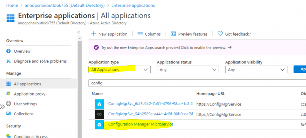 ConfigMgr tenant attach configuration Error 401 403 (Missing Configuration) - SCCM