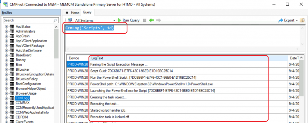 Analyze SCCM Client Logs Using CMPivot | ConfigMgr