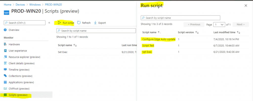 Enable SCCM Run scripts Feature from Intune Portal | ConfigMgr