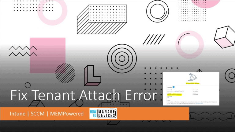 SCCM ConfigMgr Tenant Attach Error