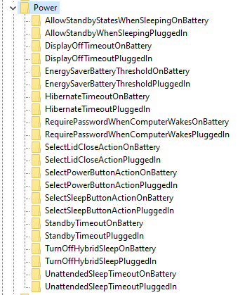 Windows 10 Power Option and Intune - Create OMA-URI path for custom CSP profile to manage Power Options