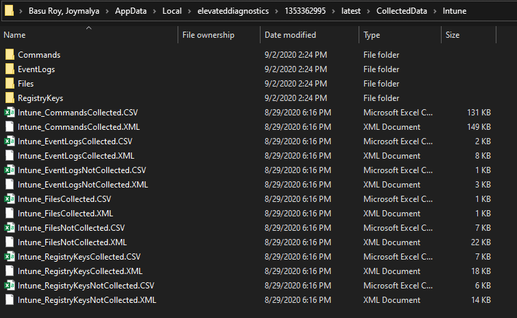 Windows 10 MDM log - Content of logs as collected by Intune One Data Collector