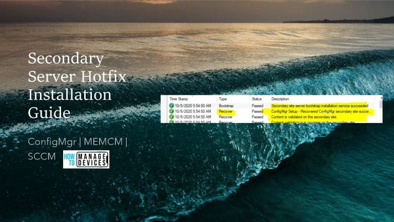 Install Secondary Server Hotfix
