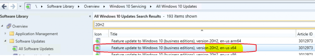 ConfigMgr Windows 10 Servicing Upgrade to 20H2 | SCCM 4 ConfigMgr Windows 10 Servicing Upgrade to 20H2 | SCCM