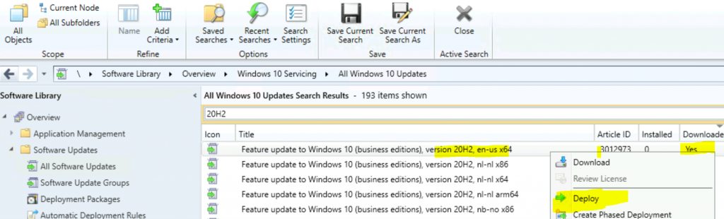 ConfigMgr Windows 10 Servicing Upgrade to 20H2 | SCCM 14 ConfigMgr Windows 10 Servicing Upgrade to 20H2 | SCCM 3