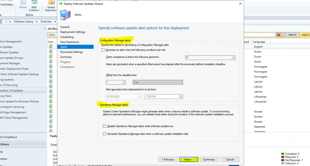 ConfigMgr Windows 10 Servicing Upgrade to 20H2 | SCCM 6