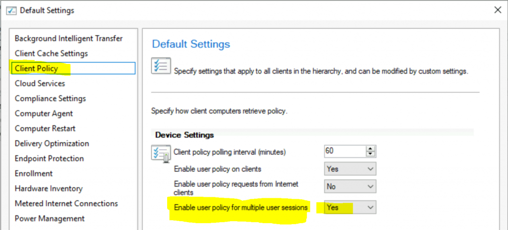 ConfigMgr Windows 10 Multi-Session Support for WVD | SCCM