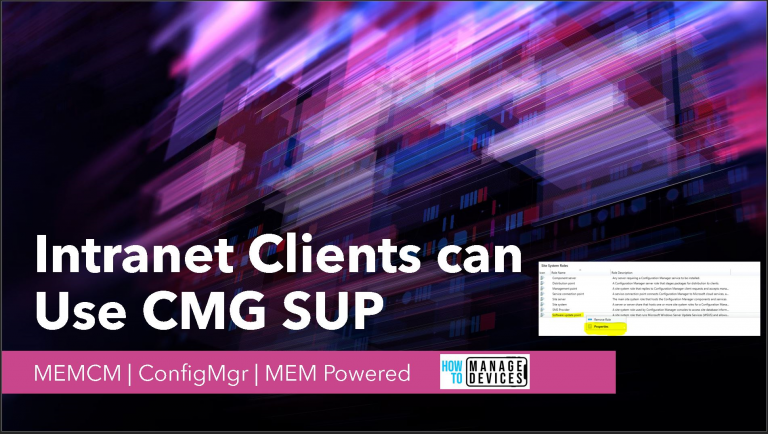 ConfigMgr Intranet Clients can Use CMG Software Update Point