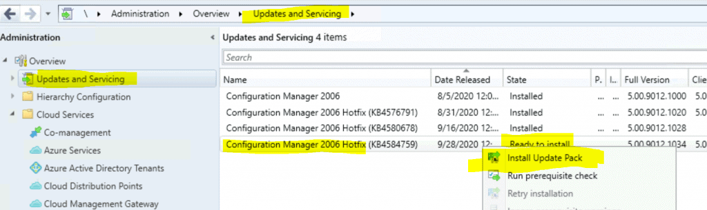 SCCM 2006 Hotfix KB4584759 | ConfigMgr - Fix Desktop Analytics Error