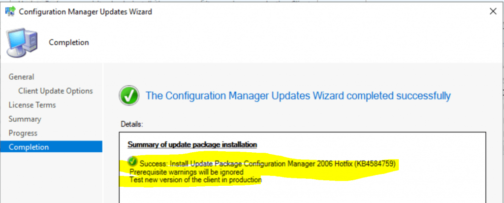 SCCM 2006 Hotfix KB4584759 | ConfigMgr