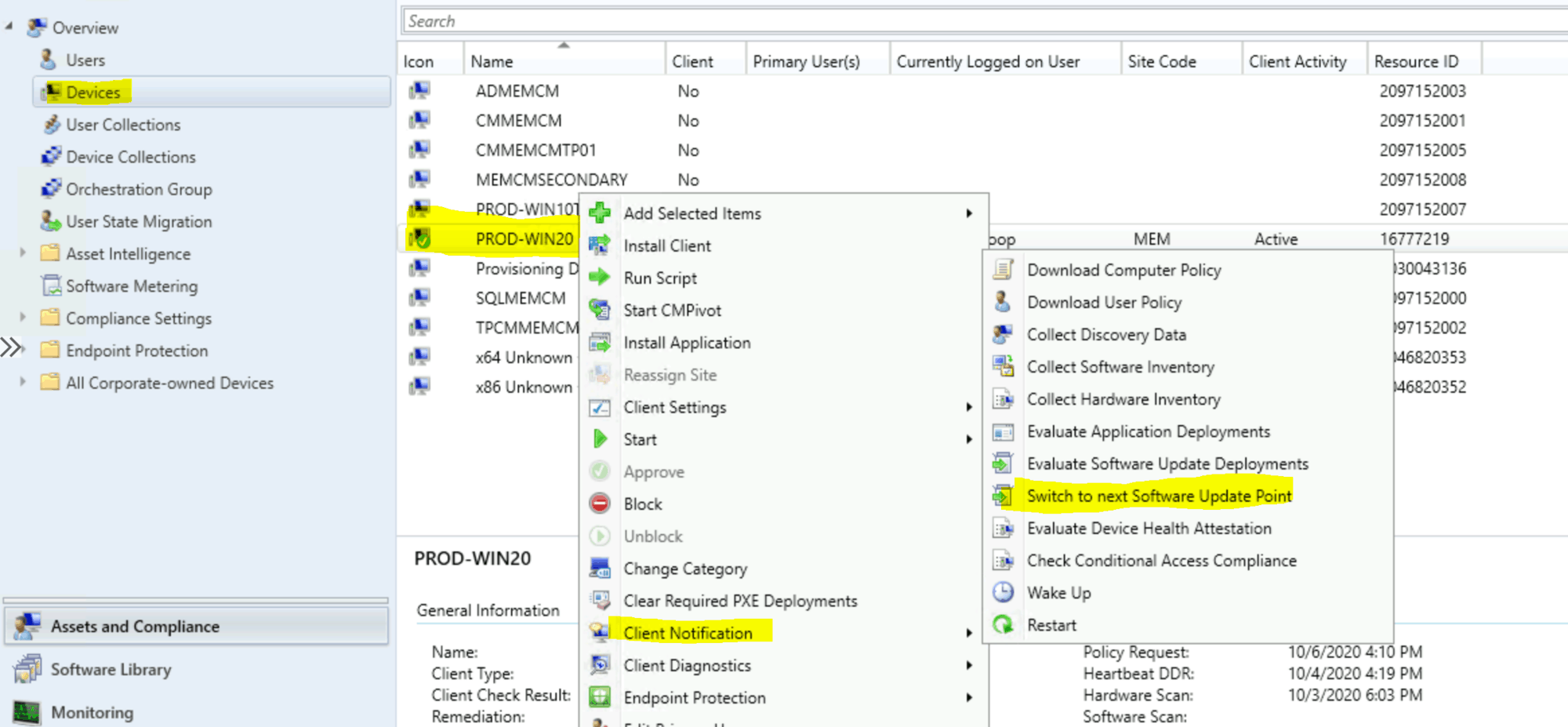 Change SCCM Client Software Update Point SUP ConfigMgr HTMD Blog