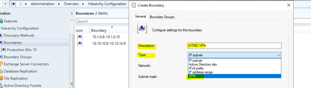 ConfigMgr VPN Boundary Creation Process Explained | SCCM