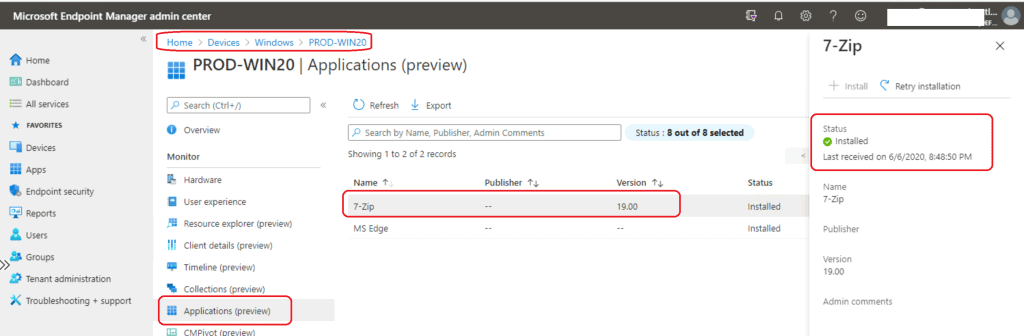 Install ConfigMgr Applications from Intune Portal | Admin Center - Fig.6